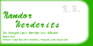 nandor werderits business card